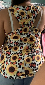 Sunflower Knotted Tank