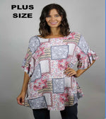 Load image into Gallery viewer, Plus size floral tunic top

