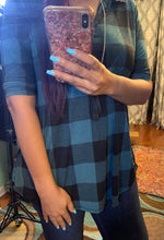 Load image into Gallery viewer, Heimish Plaid Teal Top
