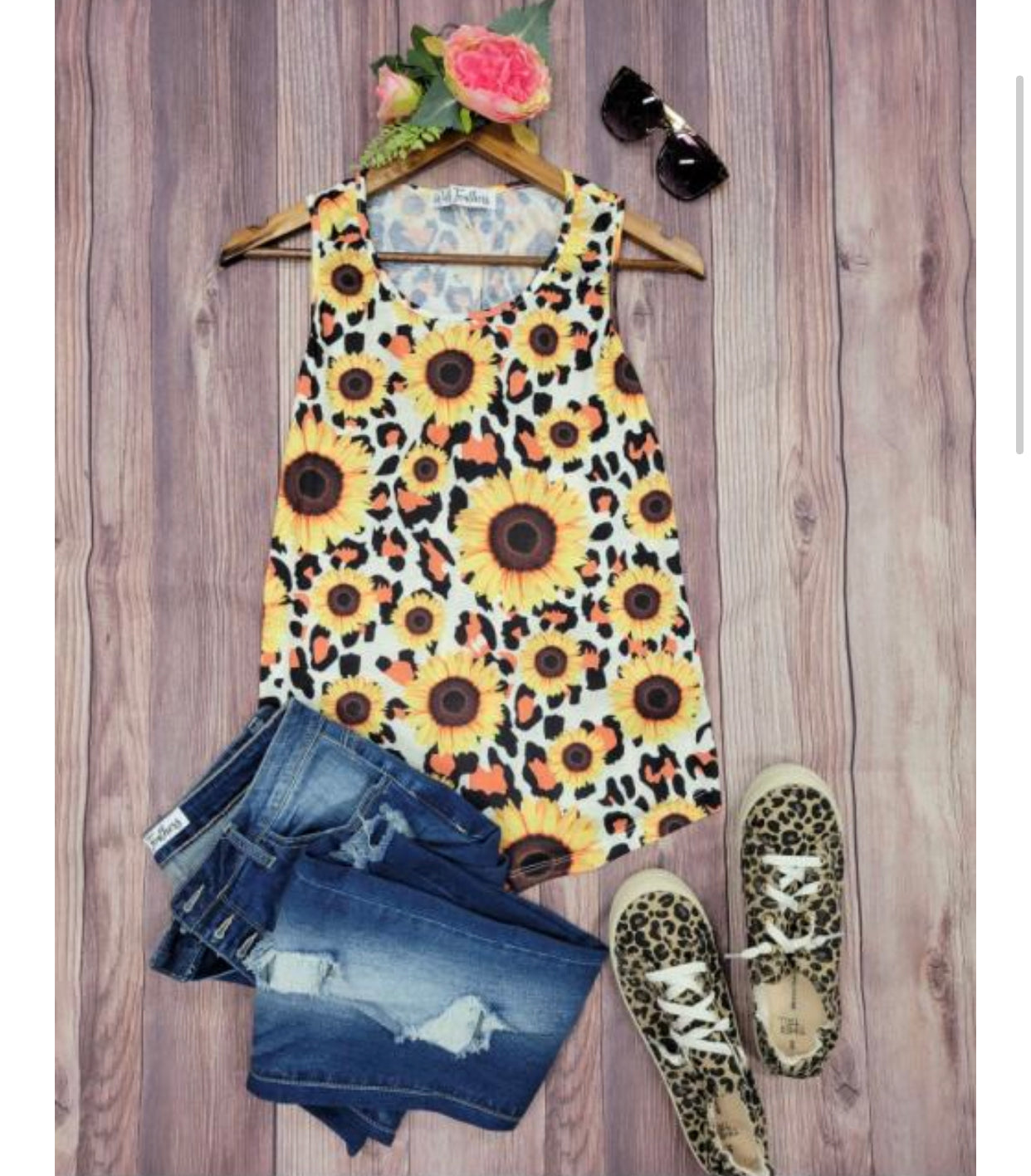 Sunflower Knotted Tank