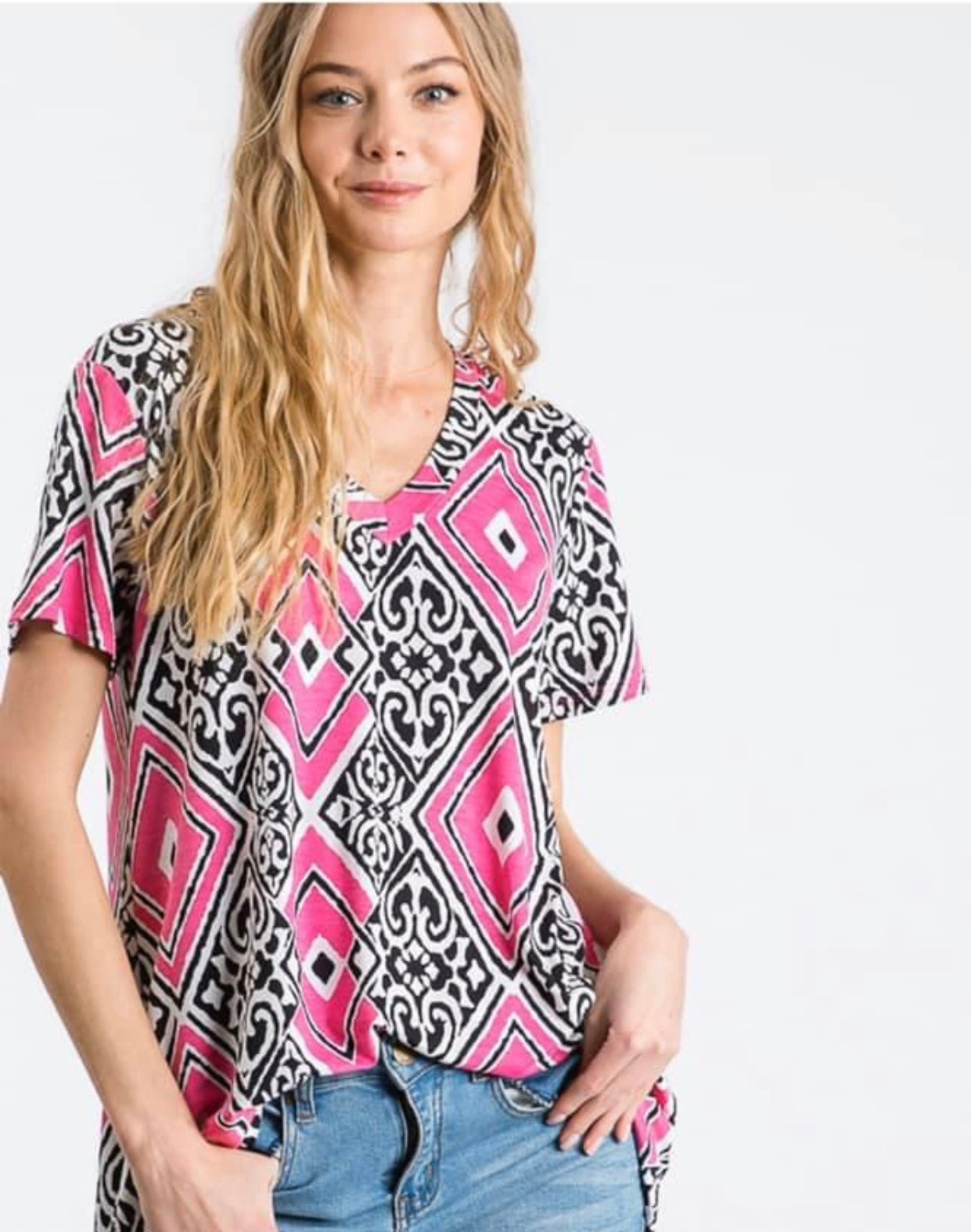 Bright and beautiful V Neck Top