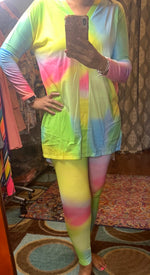 Load image into Gallery viewer, Pink and Yellow Tie Dye Lounge Wear
